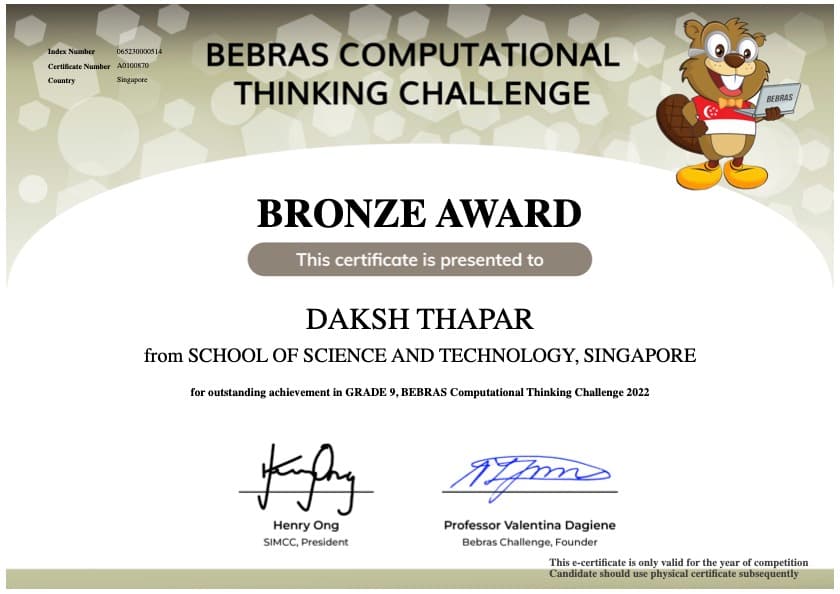 Bebras Computing Challenge