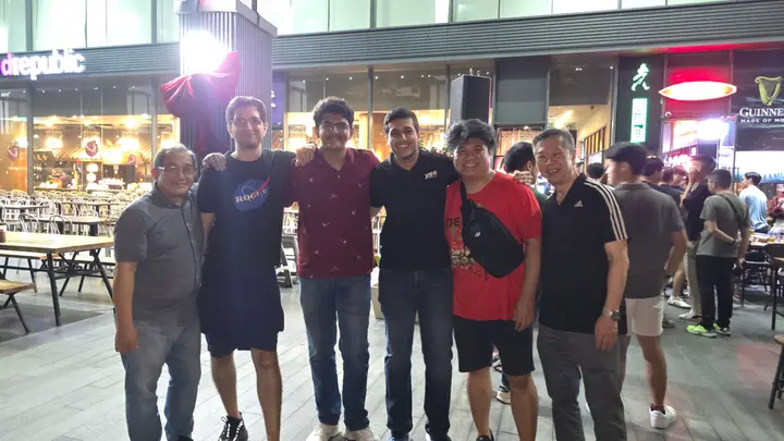 a def con meetup, out with the crew.