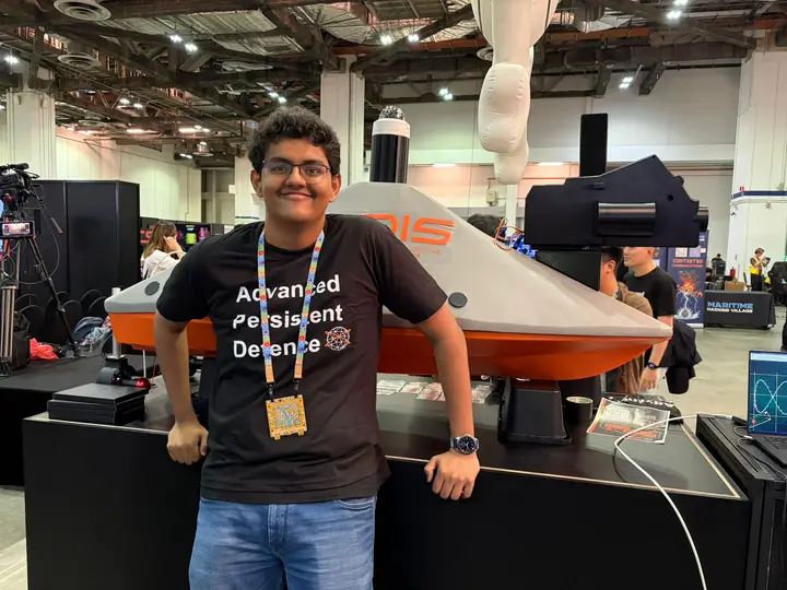 the unmanned surface vessel the def con singapore ctf ran on.