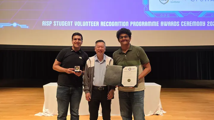 AiSP student volunteer recognition programme awards ceremony, 2026.